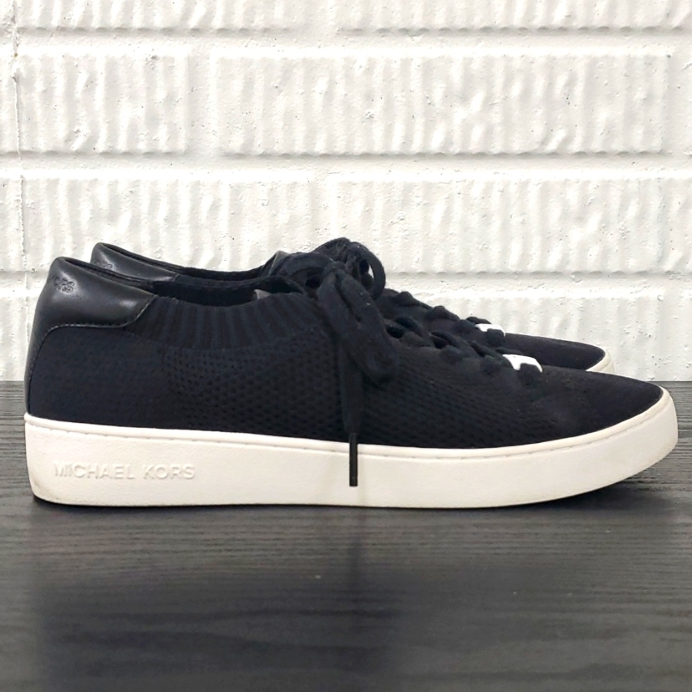 Michael Kors Skyler Knit Low-Top Sneakers, Black Size 9.5 - Picture 2 of 8